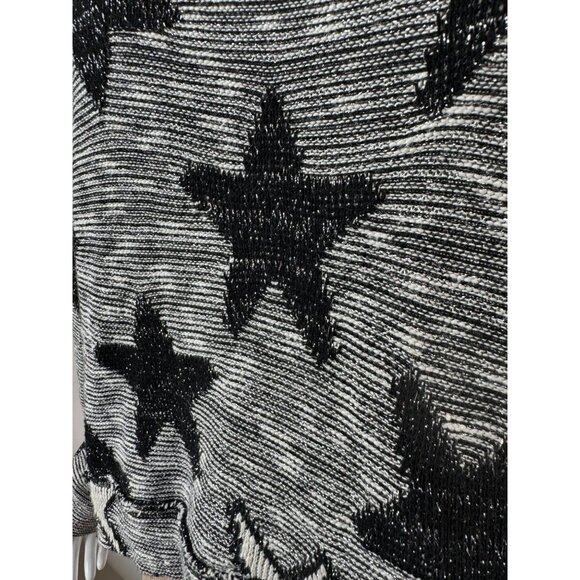 Starry Splendid Womens Sweater Large Cotton & Polyester Black/White Knit - Picture 13 of 16